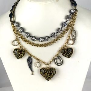 BETSEY JOHNSON LEOPARD NECKLACE